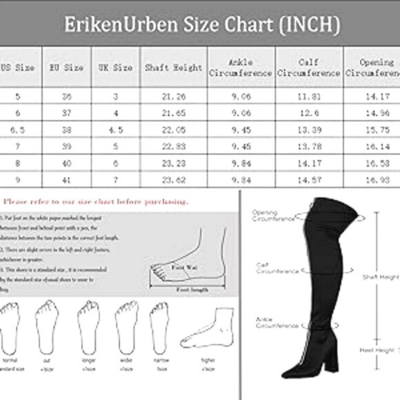 (S-RD610) Women Over the Knee Boots High Boots Front Zipper Sz 39 (8.5) - Picture 9 of 11